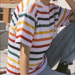 Brandy Melville Striped Aleena Top